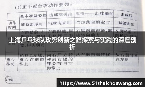 上海乒乓球队攻势创新之路探索与实践的深度剖析
